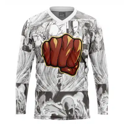 Saitama One Punch Man Hockey Jersey