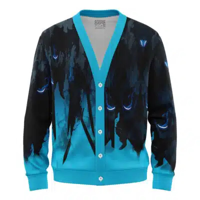 Shadow Monarch Solo Leveling Knitted Cardigan Sweater