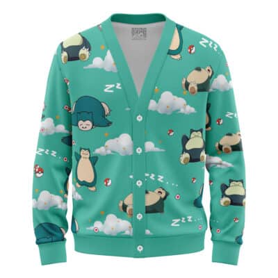 Snorlax Pokemon Knitted Cardigan Sweater