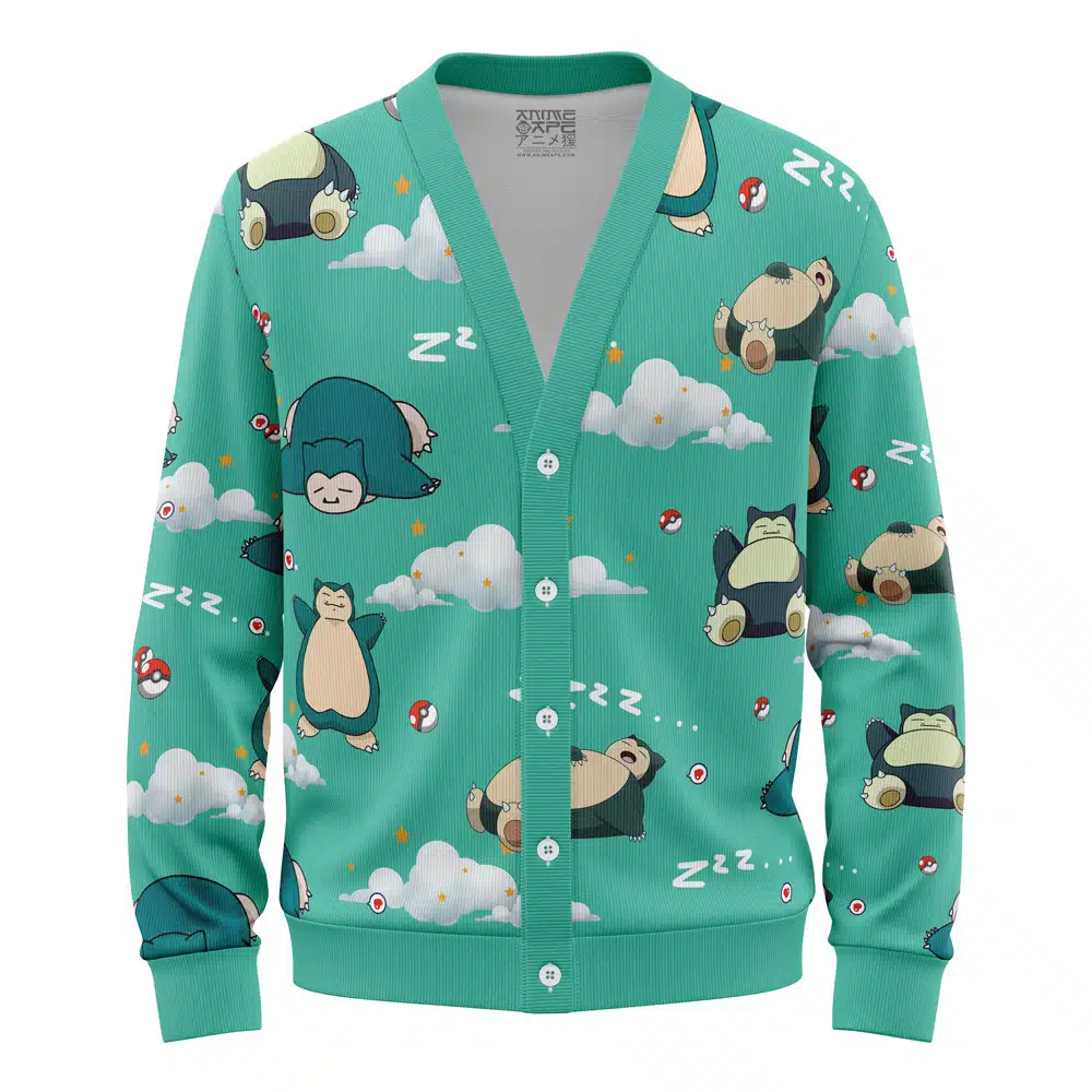 Snorlax Pokemon Knitted Cardigan Sweater