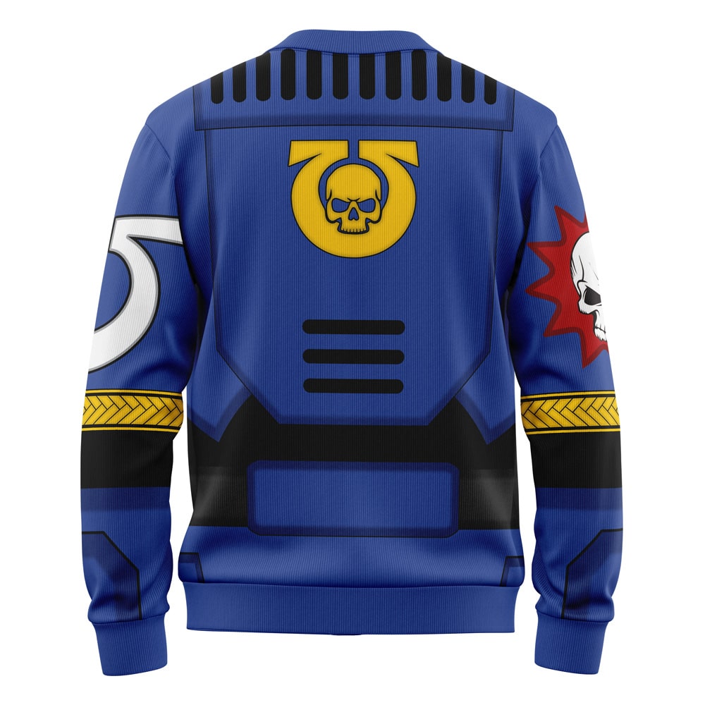 Space Marine Warhammer Knitted Cardigan Sweater - Image 2
