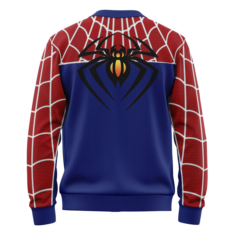 Spiderman Turn Off Dark Marvel Knitted Cardigan Sweater - Image 2