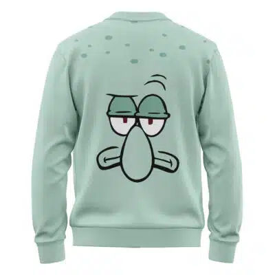 Squidward Spongebob Squarepants Knitted Cardigan Sweater