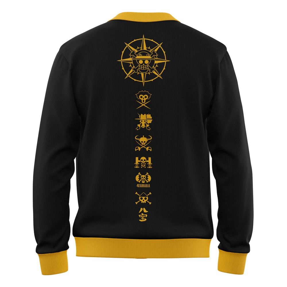 Straw Hat Grand Fleet One Piece Knitted Cardigan Sweater - Image 2