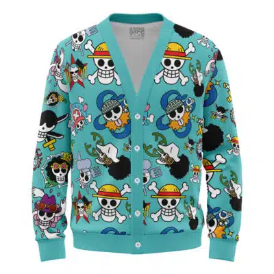 Straw Hats Jolly Roger One Piece Knitted Cardigan Sweater