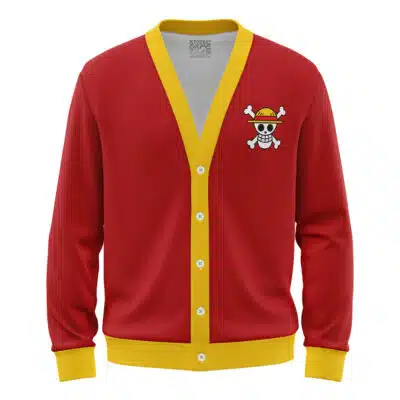 Straw Hats Luffy One Piece Knitted Cardigan Sweater