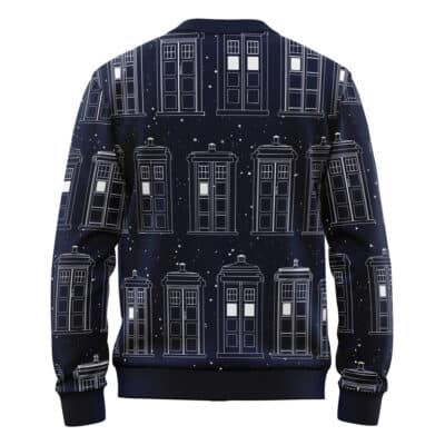 Tardis Doctor Who Knitted Cardigan Sweater