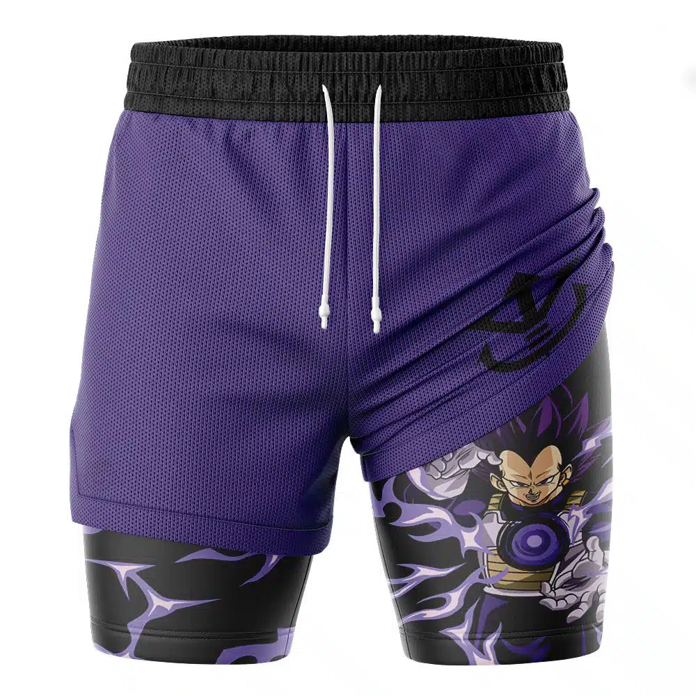 Vegeta Ultra Ego DBZ 2-in-1 Performance Shorts
