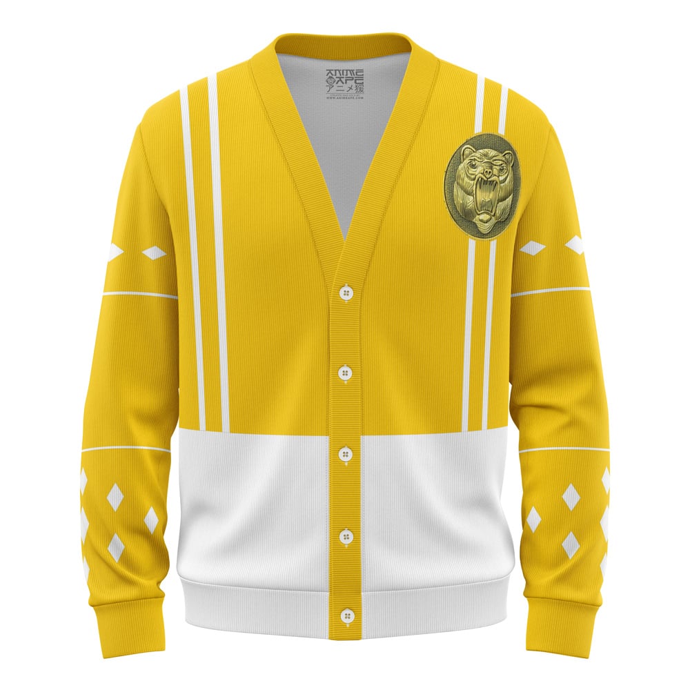 Yellow Ranger Ninjetti Power Rangers Knitted Cardigan Sweater