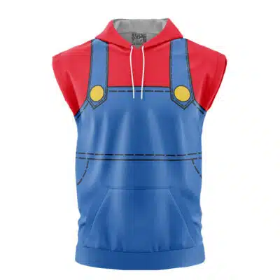 Mario Cosplay V2 Super Mario Bros. Sleeveless Hoodie
