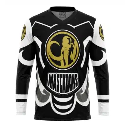 Black Mastadons Zack Taylor Power Rangers Hockey Jersey