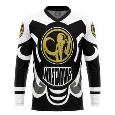 Black Mastadons Zack Taylor Power Rangers Hockey Jersey