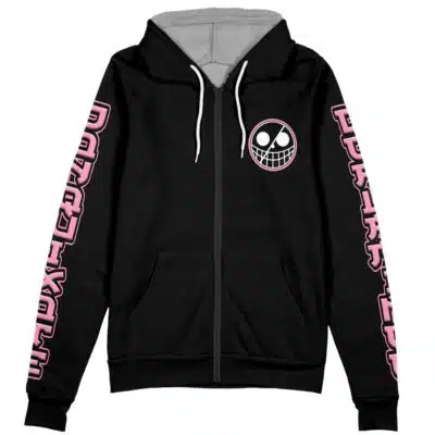 Doflamingo One Piece Streetwear Zip Hoodie Jacket