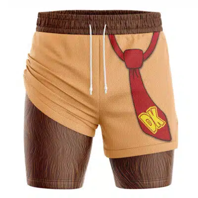 Donkey Kong Cosplay Super Smash Bros 2-in-1 Performance Shorts