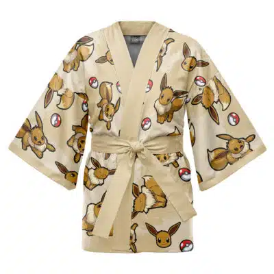 Eevee Pattern Pokemon Happi Coat Haori Kimono