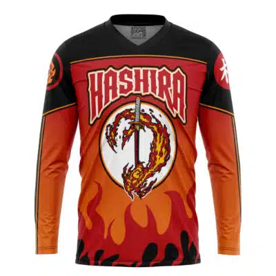 Hashira Kyojuro Rengoku Demon Slayer Hockey Jersey