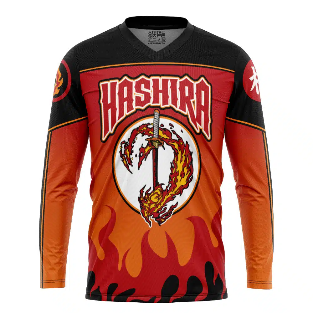 Hashira Kyojuro Rengoku Demon Slayer Hockey Jersey
