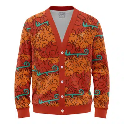 Mera Mera No Mi One Piece Knitted Cardigan Sweater