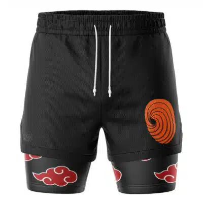 Obito Uchiha Akatsuki 2-in-1 Performance Shorts