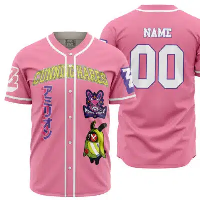 Personalized Cunning Hares Pink Zenless Zone Zero Baseball Jersey
