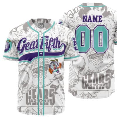 Personalized Luffy’s Gear 5 Manga Panels One Piece Baseball Jersey