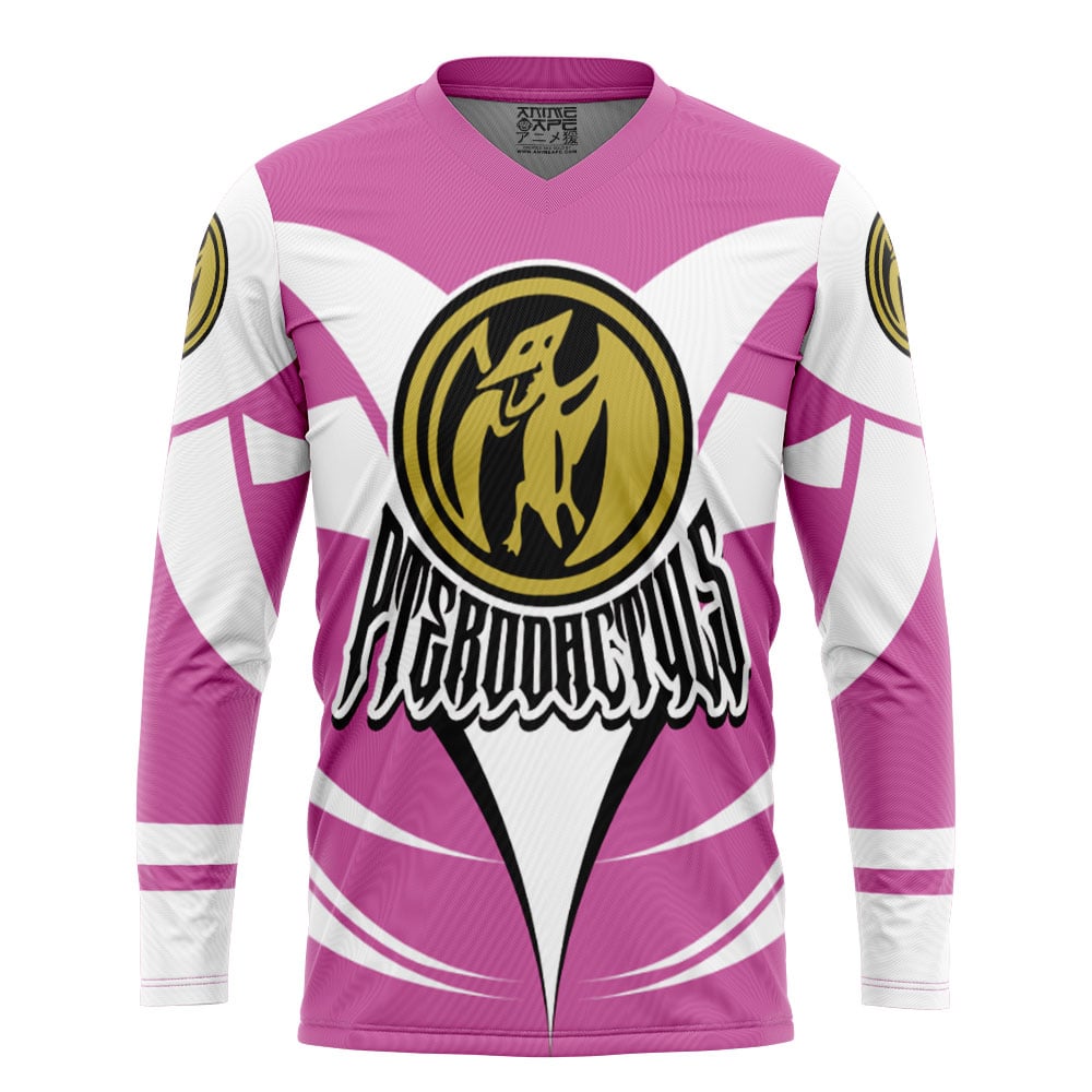 Pink Pterodactyls Kimberly Hart Power Rangers Hockey Jersey