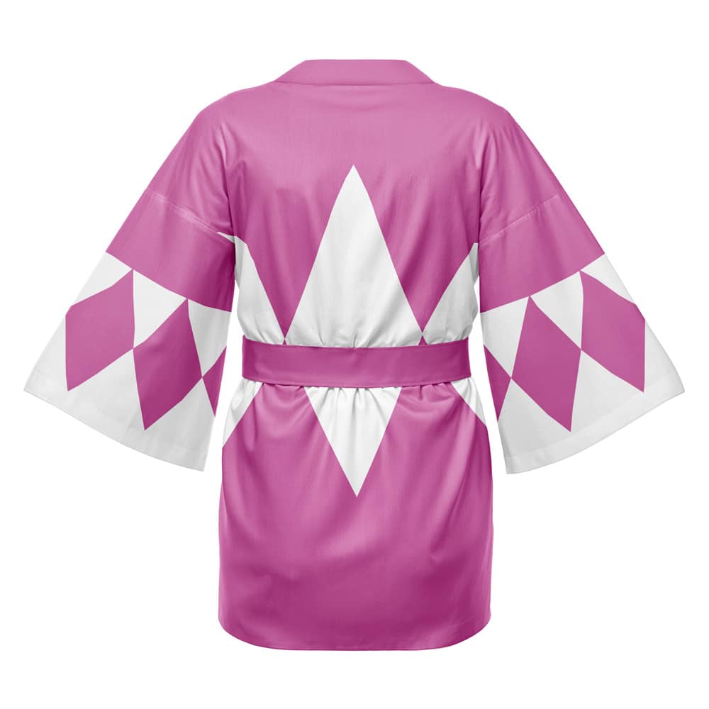 Pink Ranger Mighty Morphin Power Rangers Happi Coat Haori Kimono - Image 2