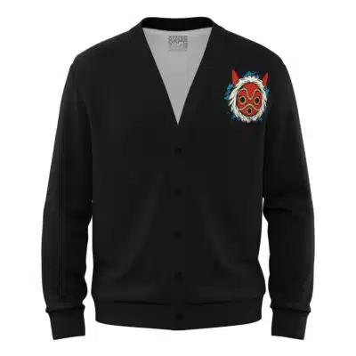 Princess Mononoke Mask Studio Ghibli Knitted Cardigan Sweater