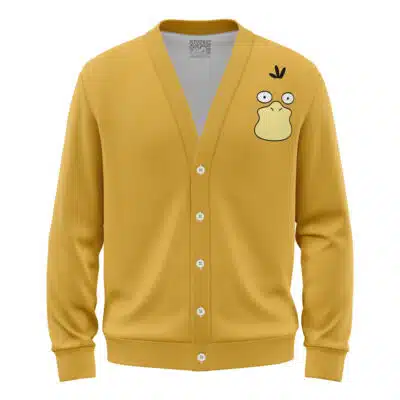 Psyduck Face Pokemon Knitted Cardigan Sweater