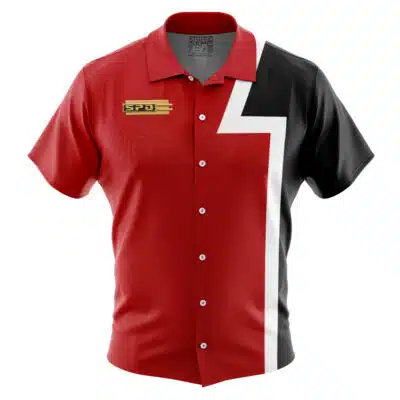 Red Ranger SPD Power Rangers Button Up Hawaiian Shirt
