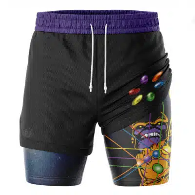 Thanos Infinity Gauntlet Marvel 2-in-1 Performance Shorts