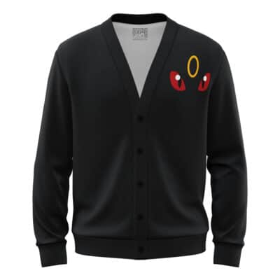 Umbreon Face Pokemon Knitted Cardigan Sweater