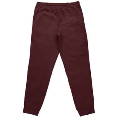 The Ereshkigal Lancer Fate Grand Order Streetwear Sweatpants (Copy) are maroon joggers shown from the back on a white background, featuring an elastic waistband and cuffed ankles.