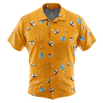 Airbenders Pattern Avatar The Last Airbender Short Sleeve Button Up Hawaiian Shirt