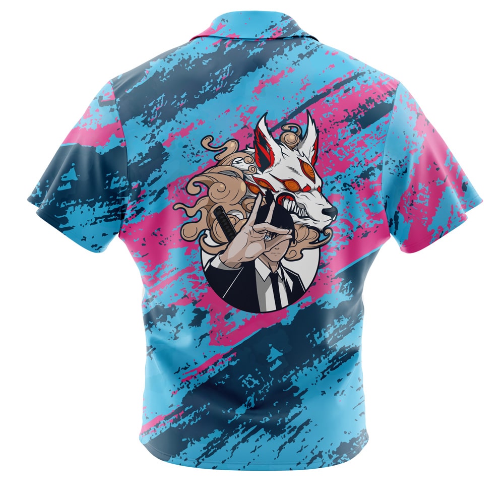 Aki Chainsaw Man Short Sleeve Button Up Hawaiian Shirt - Image 2