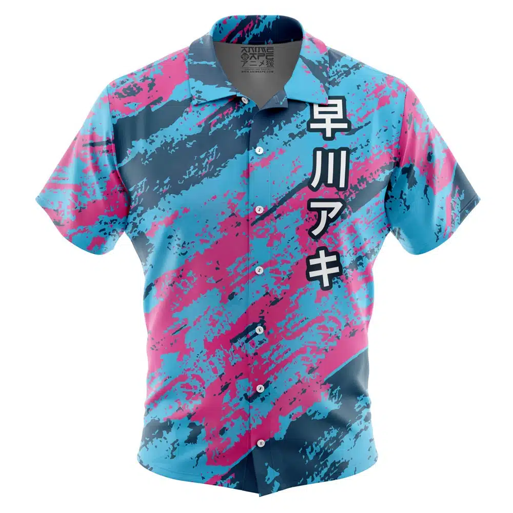 Aki Chainsaw Man Short Sleeve Button Up Hawaiian Shirt