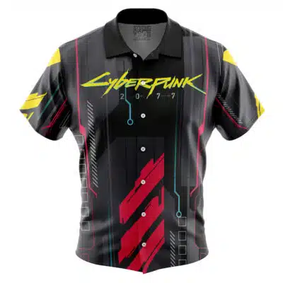 Cyberpunk 2077 Short Sleeve Button Up Hawaiian Shirt