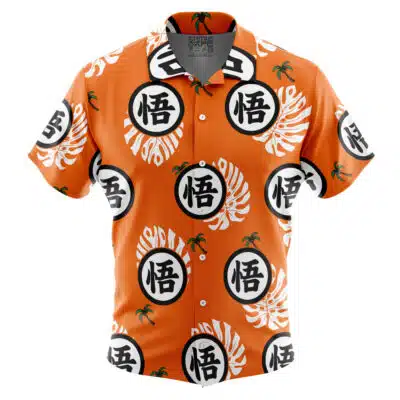 Goku Dragon Ball Z Short Sleeve Button Up Hawaiian Shirt