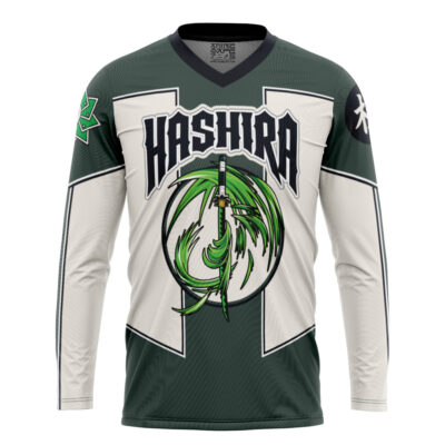 Hashira Sanemi Shinazugawa Demon Slayer Hockey Jersey