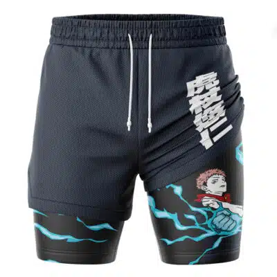 Itadori Yuji V2 Jujutsu Kaisen 2-in-1 Performance Shorts