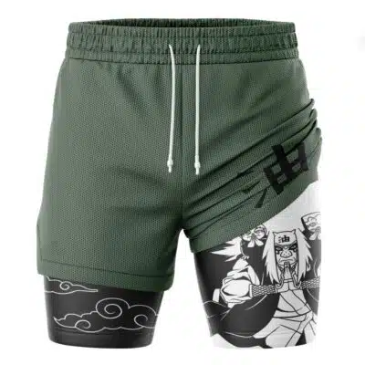 Jiraiya Sage Mode Shippuden 2-in-1 Performance Shorts