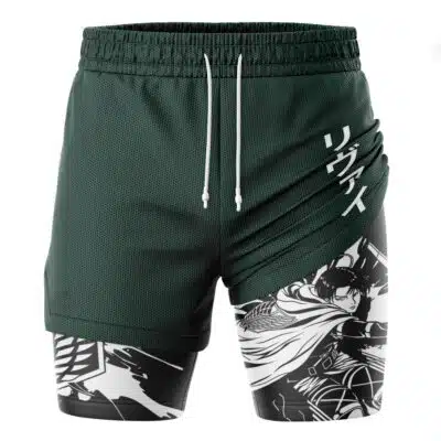 Levi Ackerman Attack On Titan 2-in-1 Performance Shorts