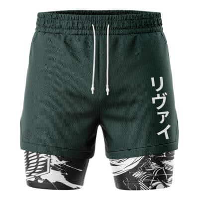 Levi Ackerman Attack On Titan 2-in-1 Performance Shorts