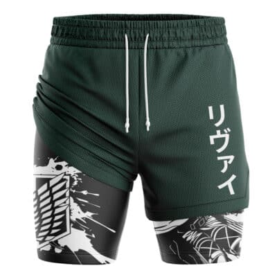 Levi Ackerman Attack On Titan 2-in-1 Performance Shorts