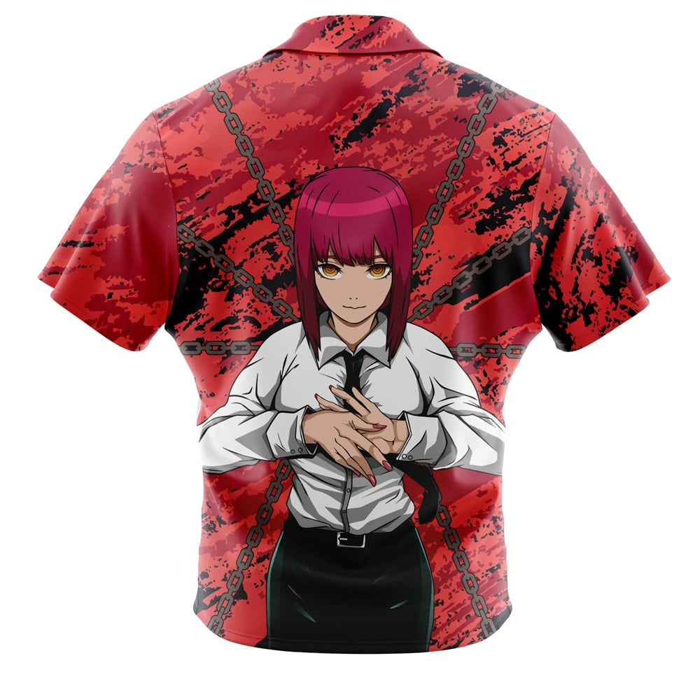 Makima Chainsaw Man Short Sleeve Button Up Hawaiian Shirt - Image 2