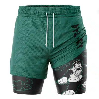 Might Guy Shippden 2-in-1 Performance Shorts