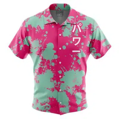 Power Chainsaw Man Short Sleeve Button Up Hawaiian Shirt