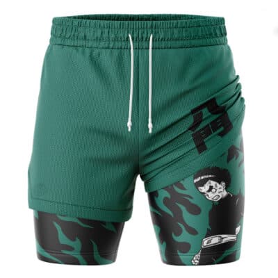 Rock Lee Gate Open Shippuden 2-in-1 Performance Shorts