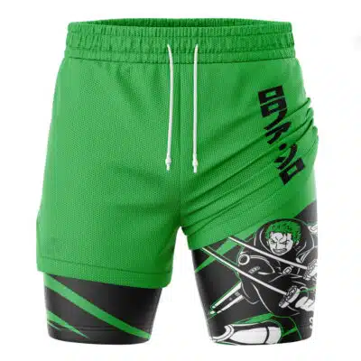Roronoa Zoro V2 One Piece 2-in-1 Performance Shorts
