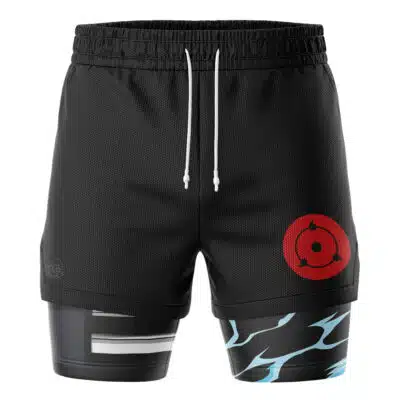 Sasuke Uchiha Chidori Shippuden 2-in-1 Performance Shorts